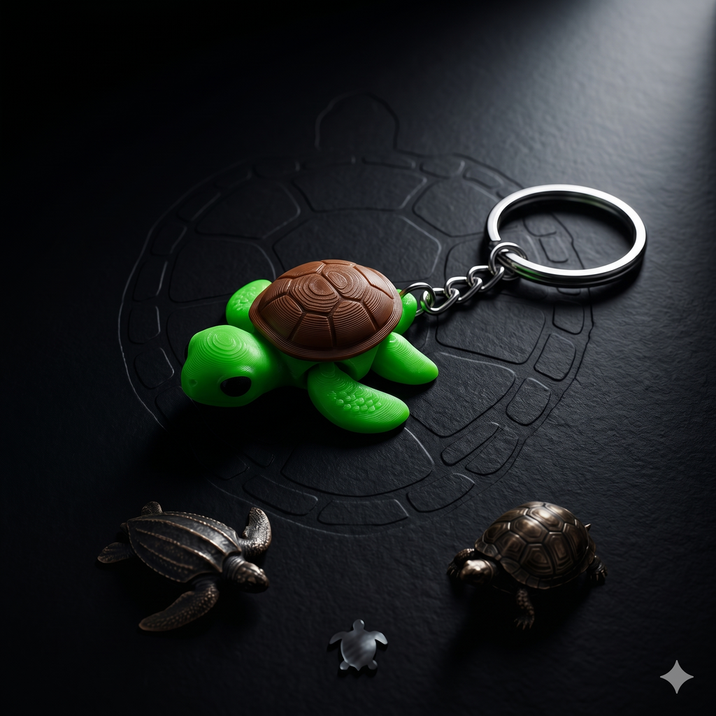 Articulated Flexi Turtle Keychains set of 3