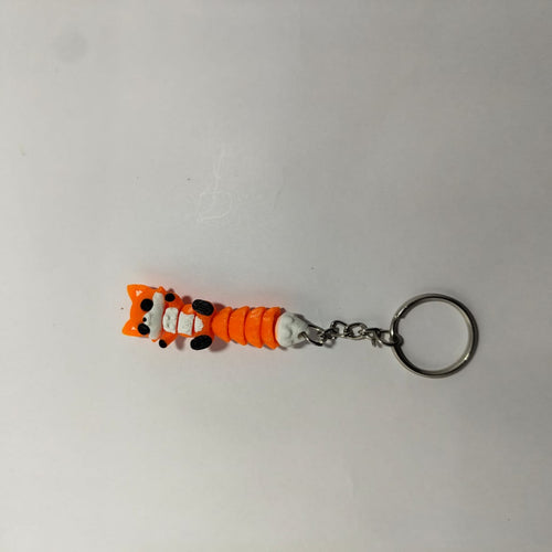 Fox 3D Printed Keychain – Segmented Articulated Design (set of 3)