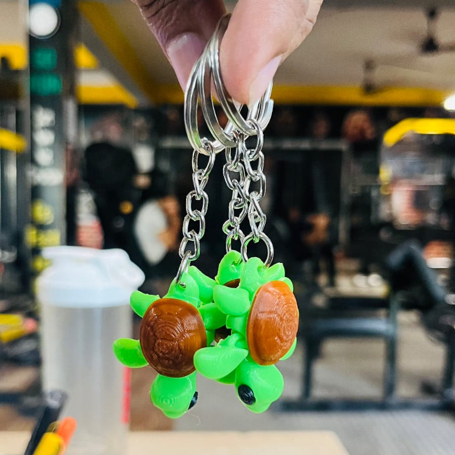 Articulated Flexi Turtle Keychains set of 3